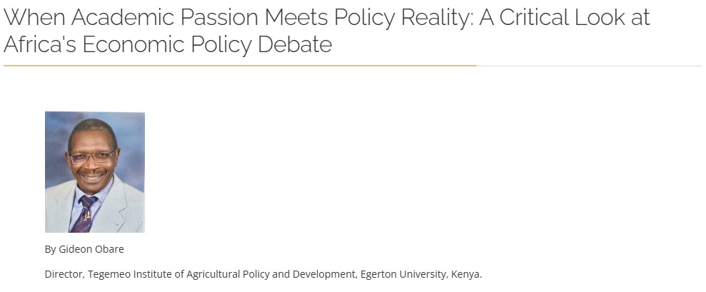 When Academic Passion Meets Policy Reality: A Critical Look at Africa's Economic Policy Debate